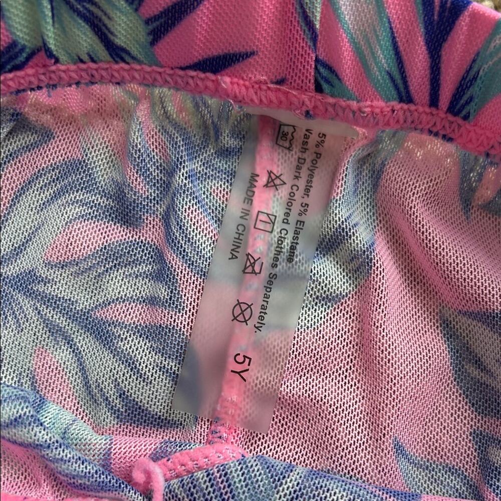 Kids Tropical Pull on Sheer Gauze Beach Pants, Size 5Y - Picture 3 of 5